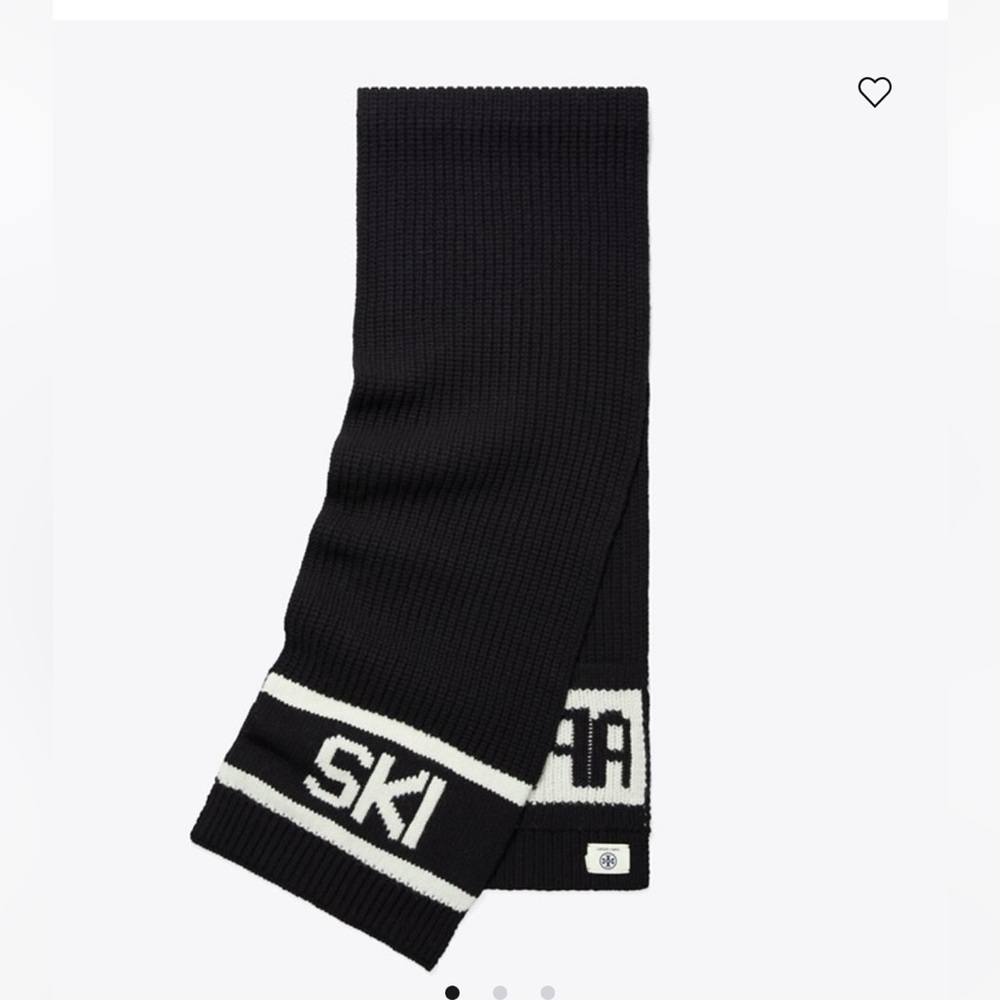 NWT! Tory Burch/Tory Sport APRÈS SKI SCARF, Color: Sport Black / French Cream